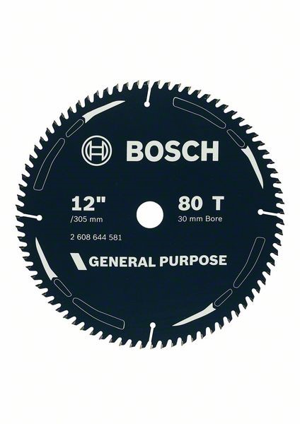 BOSCH WOOD SAW BLADE 12'' X 30/1''/25/20 X 80 TEETH 